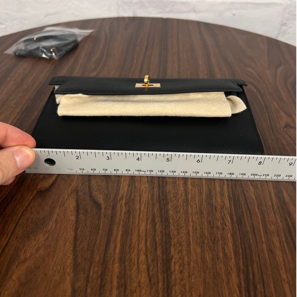 Hermes Womens OS Quiet Luxury Old Money Minimalist Chic Kelly Long Wallet Clutch - Picture 12 of 14